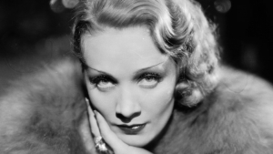 Rostro de la actriz Marlene Dietrich